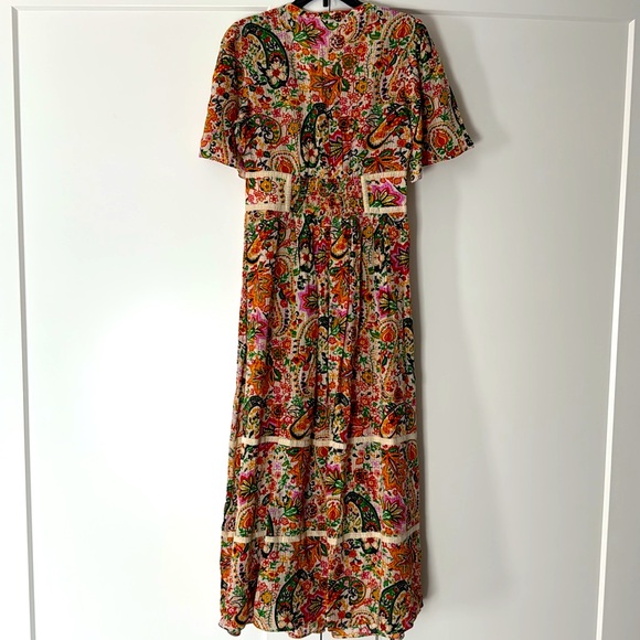 BA&SH Benja Paisley Colorful Multicolor Maxi Dress Womens size XSMALL - Picture 12 of 12